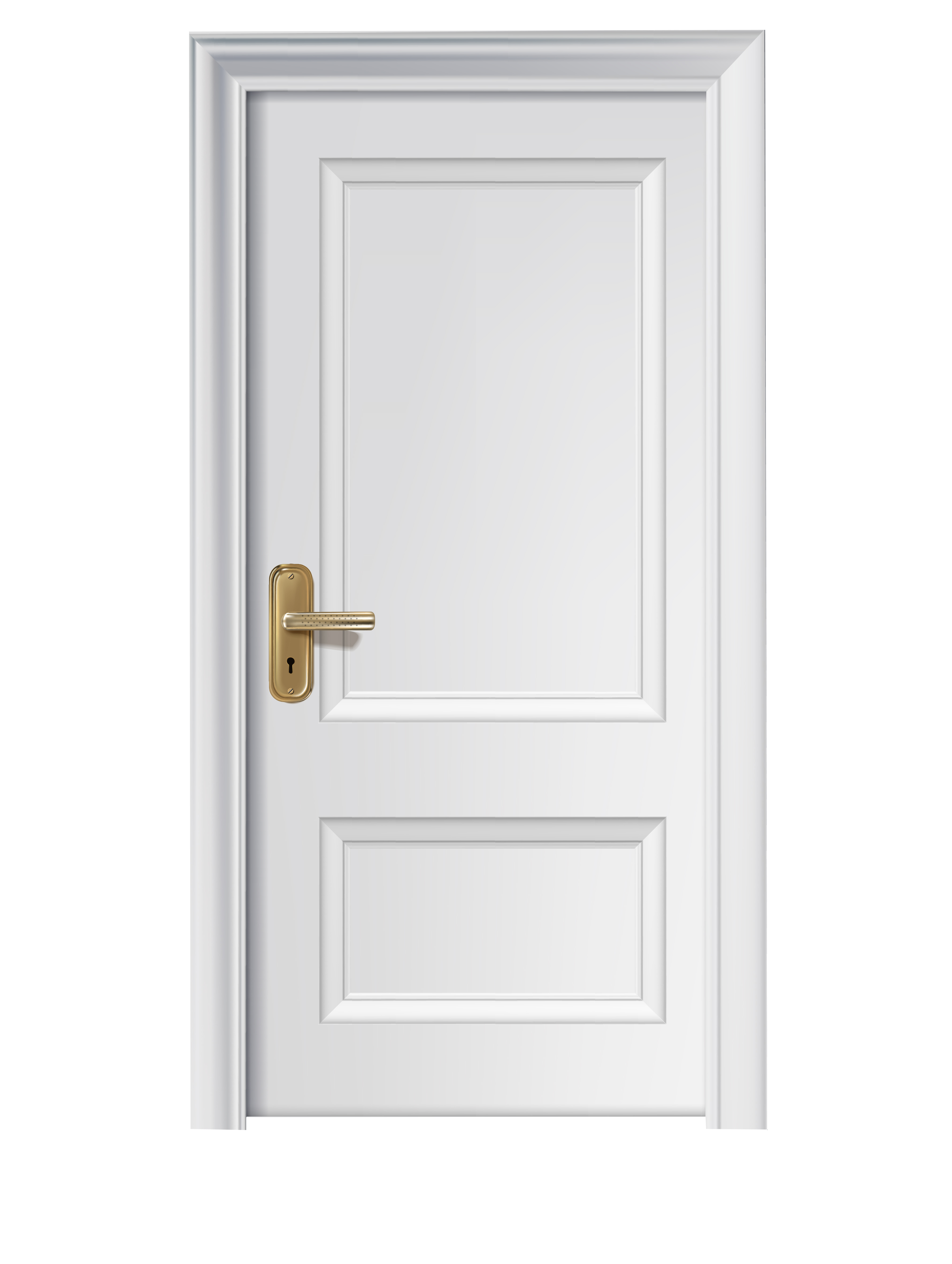 A closed door.